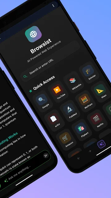 Browsist AI research mode searching the web in real time