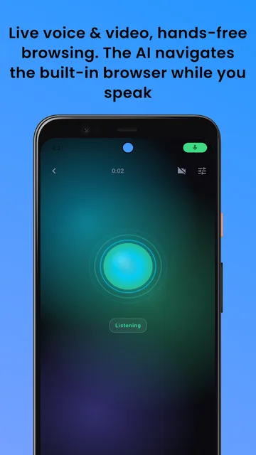 Browsist AI live voice and video chat